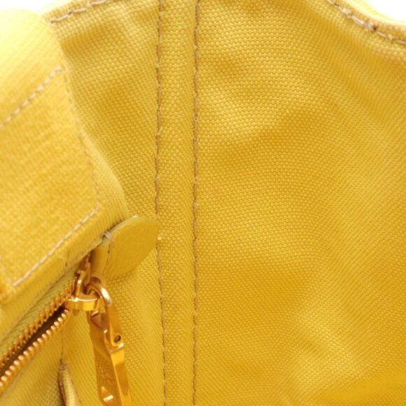 Prada Tote Bag Canapa Mini Bn2439 Yellow Canvas Canapa Tote - Picture 6 of 10
